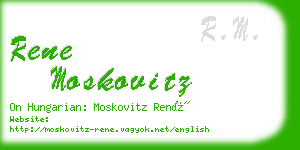rene moskovitz business card